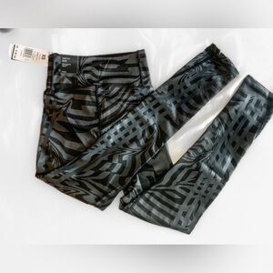 NWOT adidas Optime Trainicon Jaquard 3-Stripe Performance Leggings High Waist XS